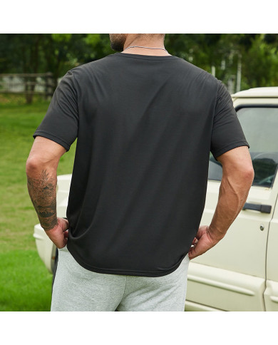 men printing flower short  sleeve T-shirt