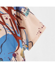 sandbeach summer men leisure stand collar shirt