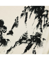 fashion ink printing loose fit short sleeve men T-shirt