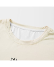 fashion ink printing loose fit short sleeve men T-shirt