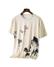 men floral slim long sleeve underlay T-shirt