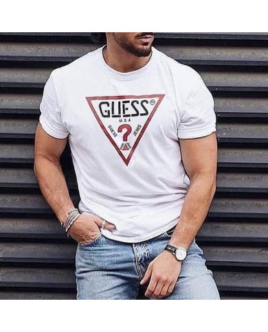 summer men slim printing short sleeve T-shirt