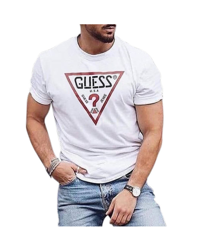 summer men slim printing short sleeve T-shirt