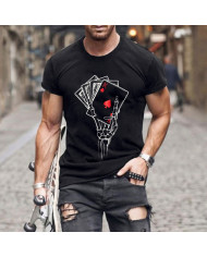summer men porker printing short sleeve T-shirt