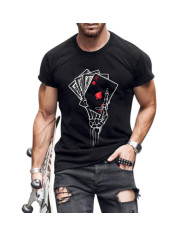 summer men porker printing short sleeve T-shirt