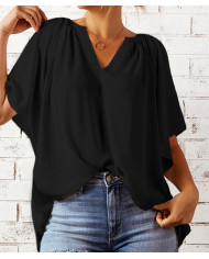 summer women leisure pure color T-shirt