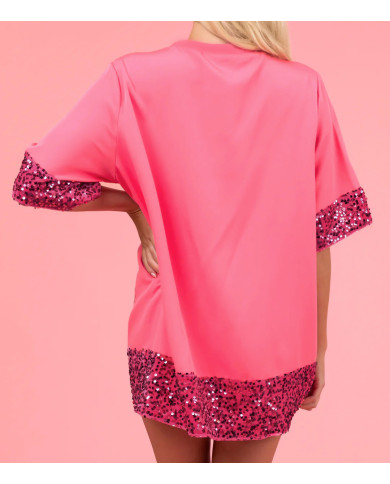 summer women leisure fashion sequin T-shirt