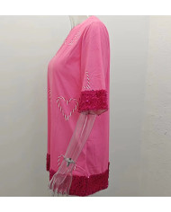 summer women leisure fashion sequin T-shirt