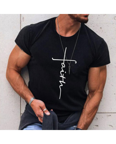 Men's fashion print style black T-shirt
