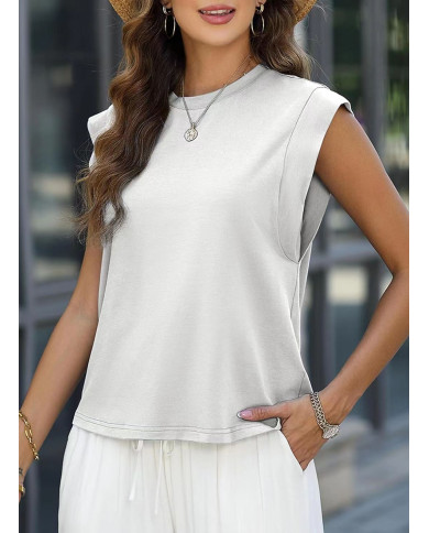 summer women loose fit raglan sleeve white T-shirt