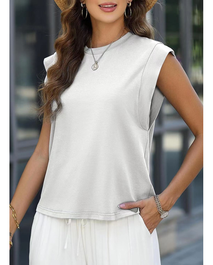 summer women loose fit raglan sleeve white T-shirt