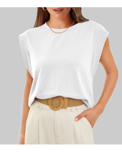 summer women loose fit raglan sleeve white T-shirt