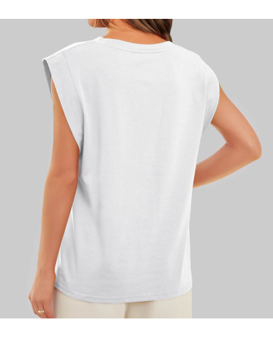 summer women loose fit raglan sleeve white T-shirt