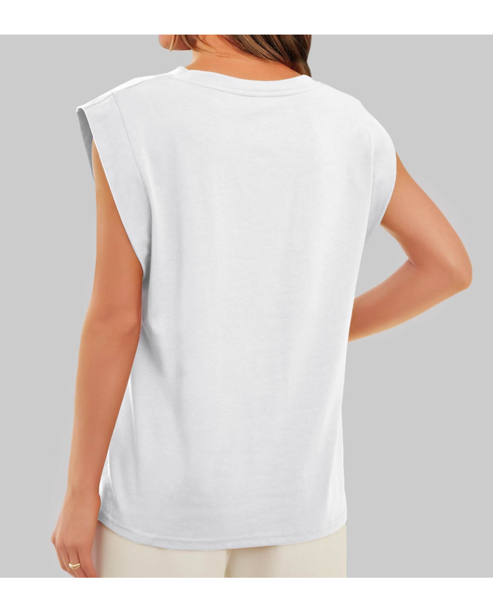 summer women loose fit raglan sleeve white T-shirt
