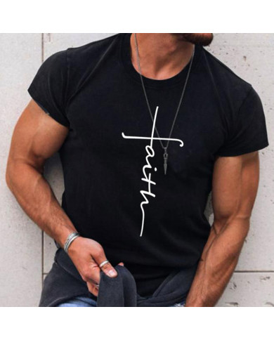 Men's fashion print style black T-shirt