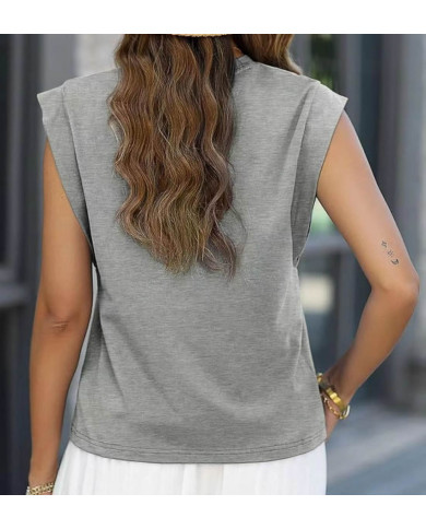 summer women loose fit raglan sleeve gray T-shirt