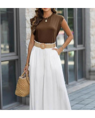 summer women loose fit raglan sleeve coffee T-shirt