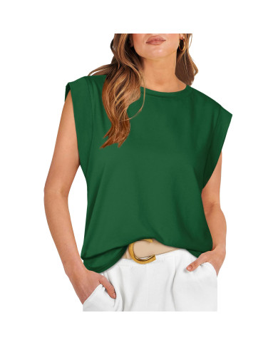 summer women loose fit raglan sleeve green T-shirt