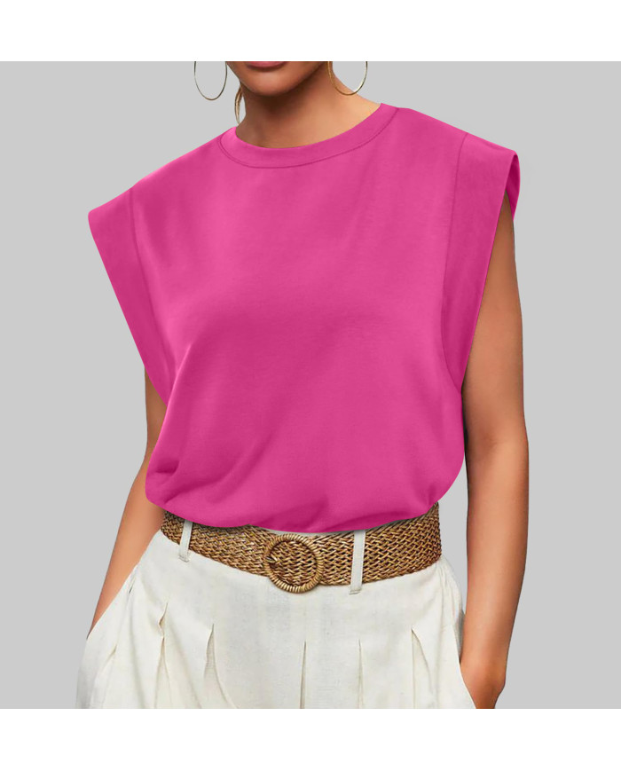 summer women loose fit raglan sleeve rose T-shirt