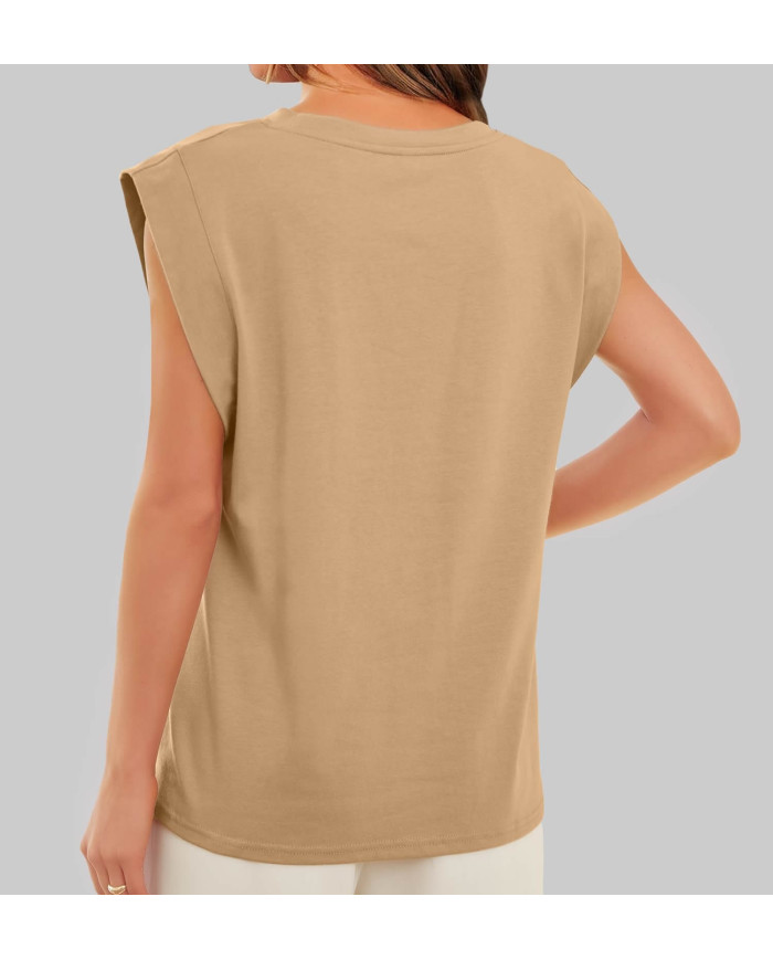 summer women loose fit raglan sleeve apricot T-shirt