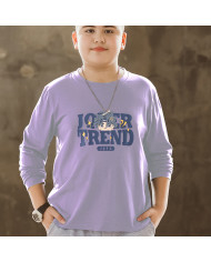 big size fat child  large printing long sleeve T-shirt
