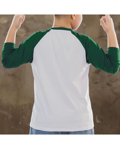 big size fat child  large printing long sleeve T-shirt