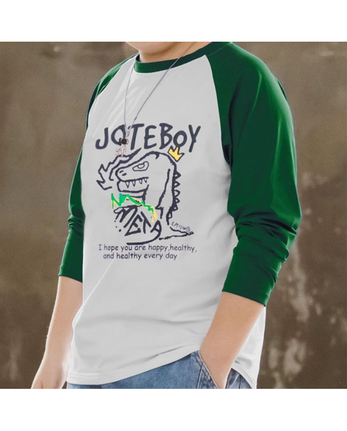 big size fat child  large printing long sleeve T-shirt