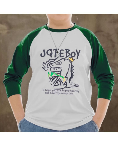 big size fat child  large printing long sleeve T-shirt