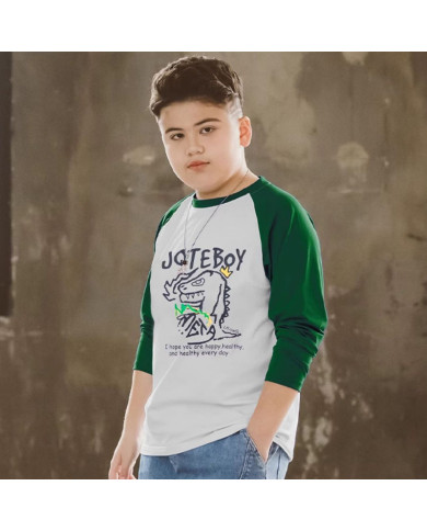 big size fat child  large printing long sleeve T-shirt