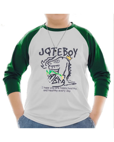 big size fat child  large printing long sleeve T-shirt