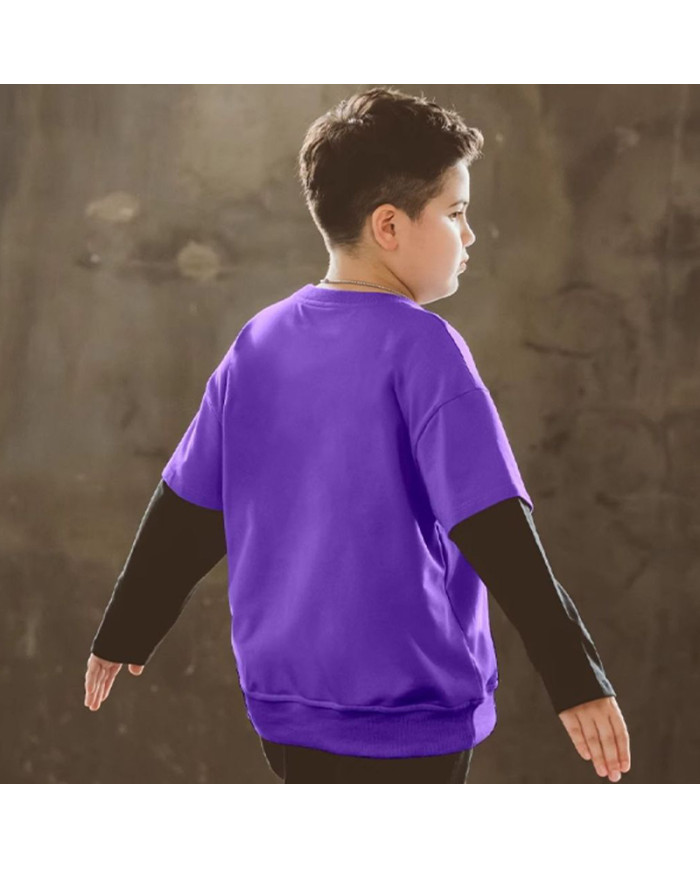 autumn big fat child  large printing long sleeve sweat shirt