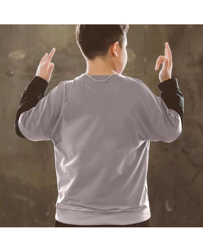 autumn big fat child  large printing long sleeve sweat shirt