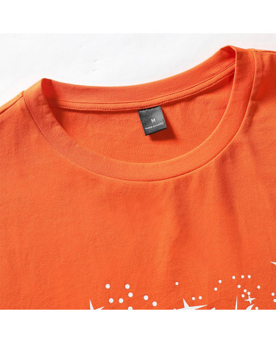summer sun print short sleeve men T-shirt