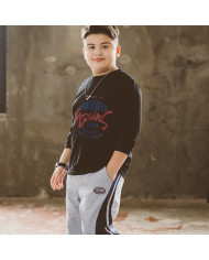 big size fat child  large printing long sleeve T-shirt