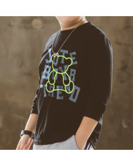 big size fat child autumn large printing long sleeve T-shirt