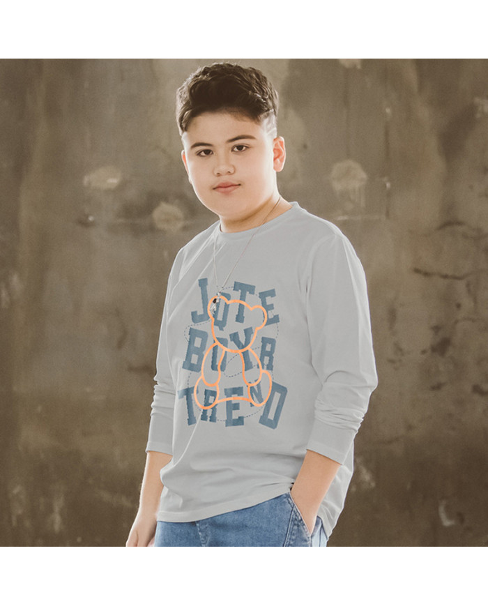 big size fat child autumn large printing long sleeve T-shirt