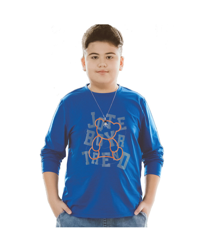 big size fat child autumn large printing long sleeve T-shirt