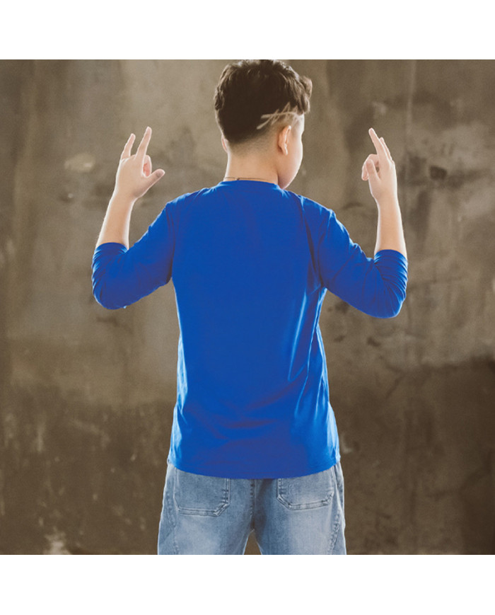 big size fat child autumn large printing long sleeve T-shirt