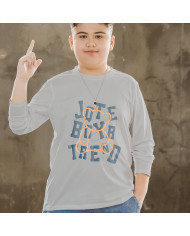 big size fat child autumn large printing long sleeve T-shirt