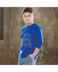 big size fat child autumn large printing long sleeve T-shirt