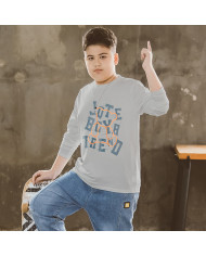 big size fat child autumn large printing long sleeve T-shirt