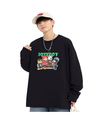 autumn child  large loose fit printing long sleeve T-shirt