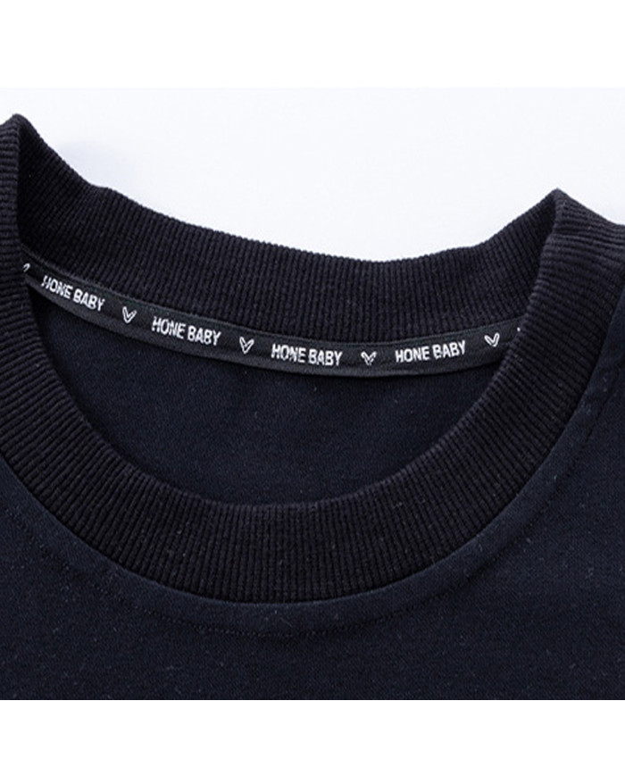 autumn child  large loose fit printing long sleeve T-shirt