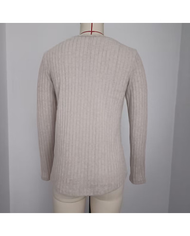 apricot autumn women lace round collar pit strip sanding T-shirt