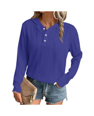 autumn women loose stripe hooded long sleeve T-Shirt