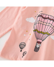 autumn cartoon printing long sleeve girl kids cotton T-shirt