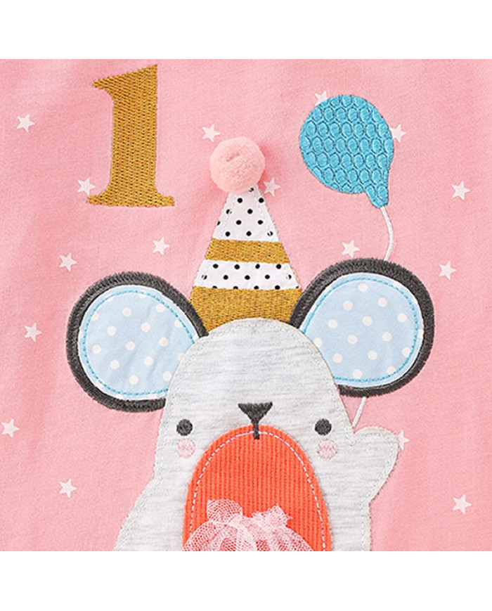 autumn cartoon printing long sleeve girl kids cotton T-shirt