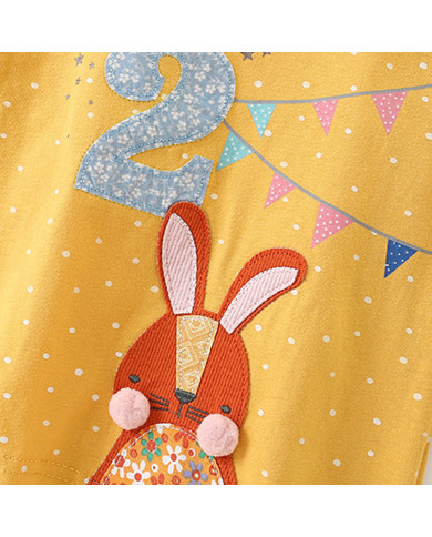 autumn yellow printing long sleeve kids cotton T-shirt