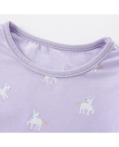 autumn horse printing long sleeve kids cotton T-shirt