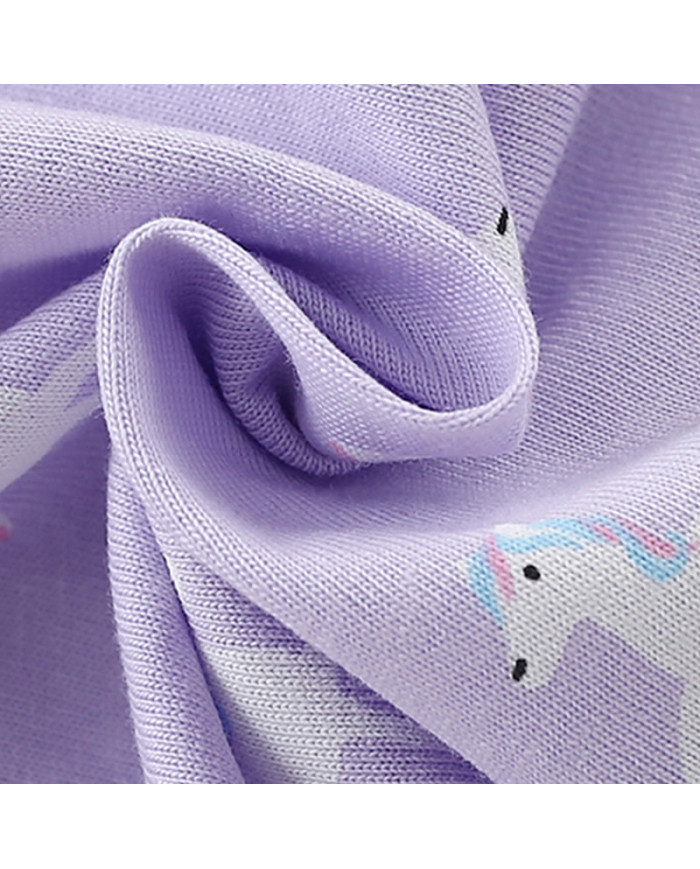 autumn horse printing long sleeve kids cotton T-shirt